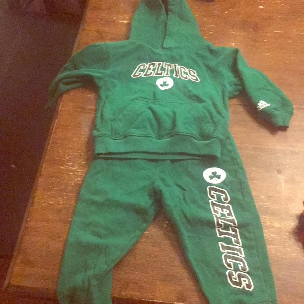 Adidas Boston Celtics sweatsuit -24 months (green)
